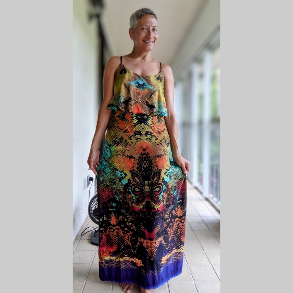 Emma & Michele Boho Overlay Maxi Dress
